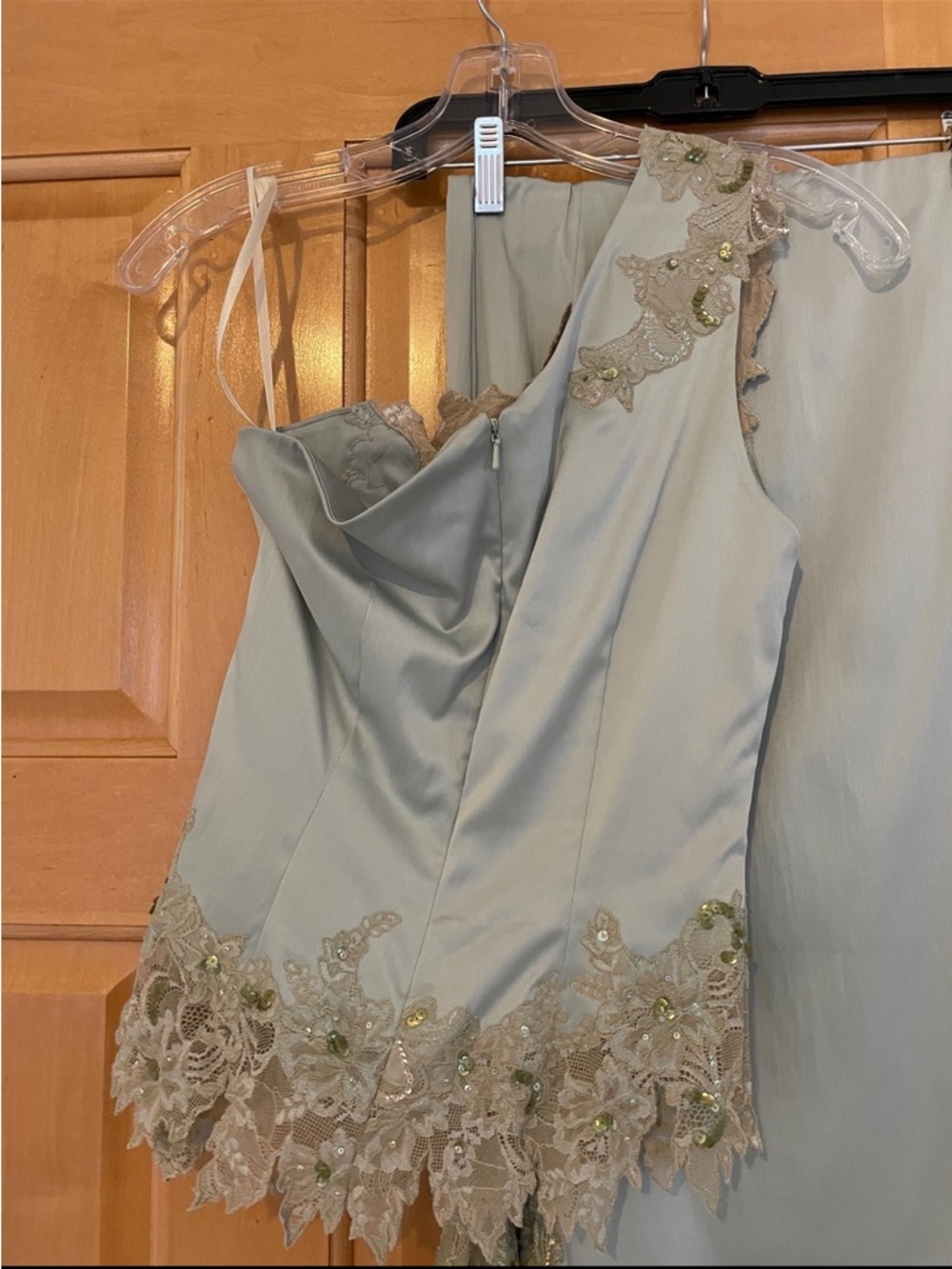 Mandalay Aqua One shoulder Embellished Set - Picture 3 of 8
